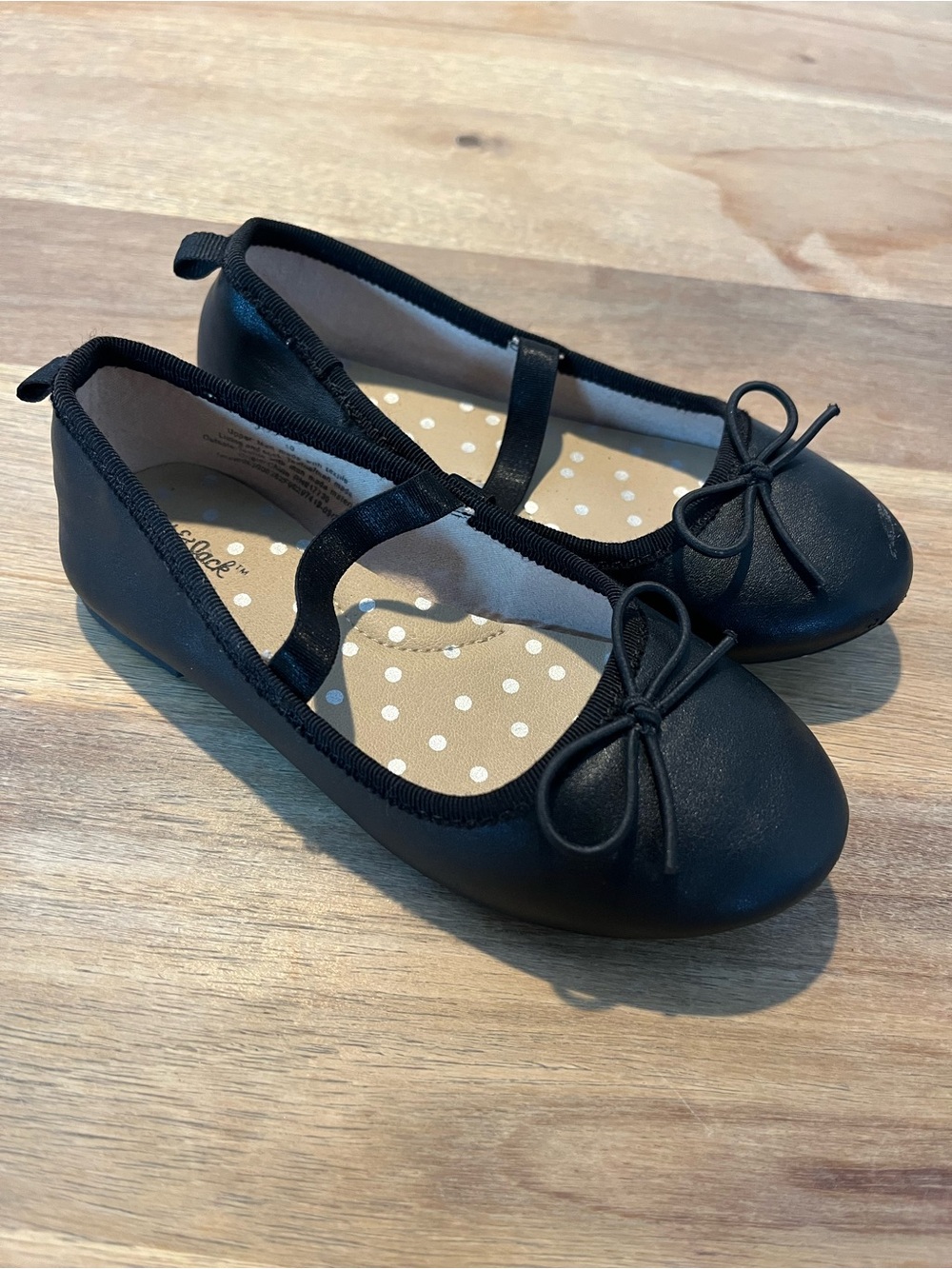 Cat & Jack Black Girls' Mary Jane Ballet Flats with Bow